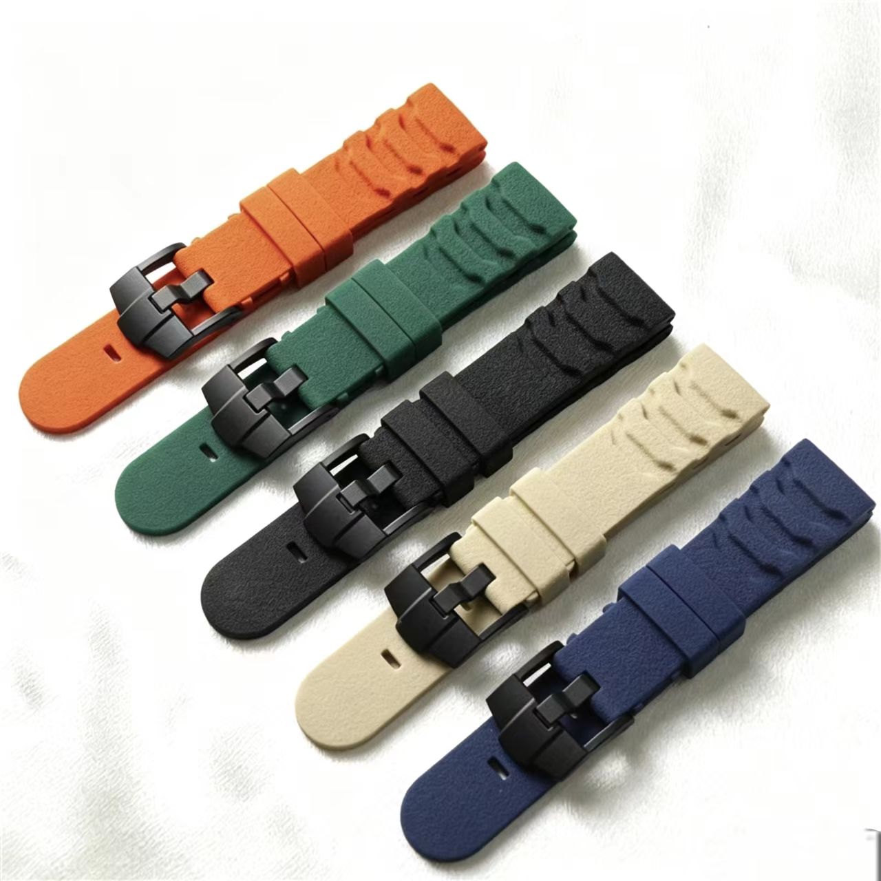 Rubber Strap Diver - 24mm 22mm Silicone Rubber Watch Strap