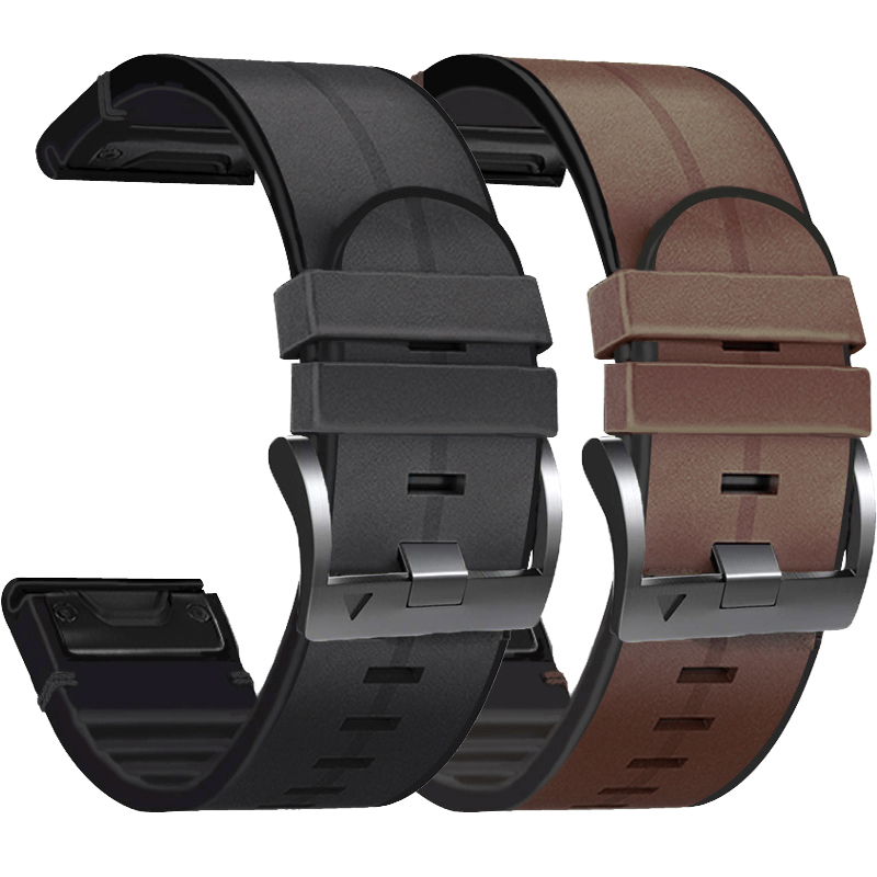 22mm 26mm QuickFit Leather + S - огляд і ціна Silicone Watch Band 22Mm