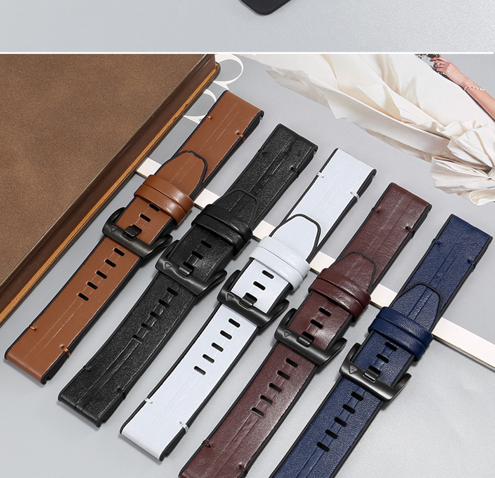22mm 26mm QuickFit Leather + S - огляд і ціна Silicone Watch Band 22Mm