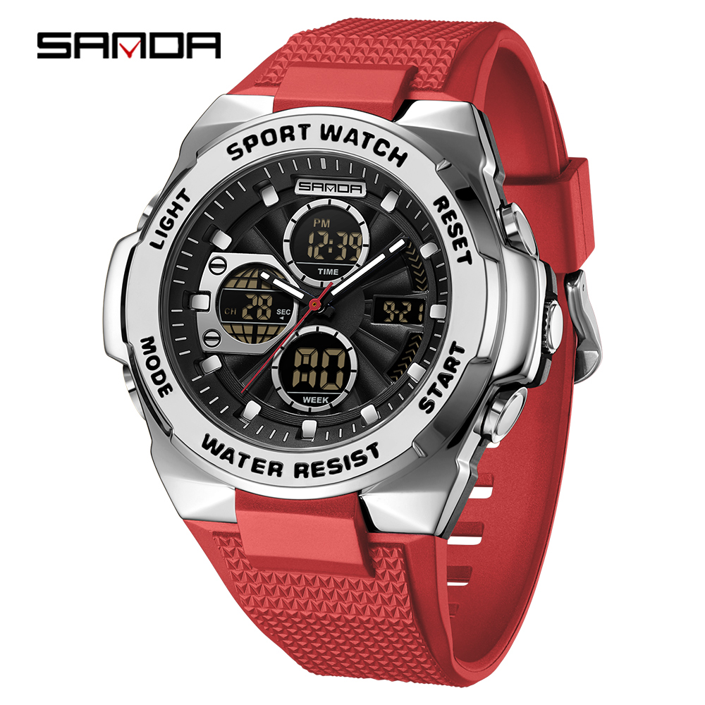 Sanda 3378 Men and women's qua - огляд і ціна Rubber Strap Diver