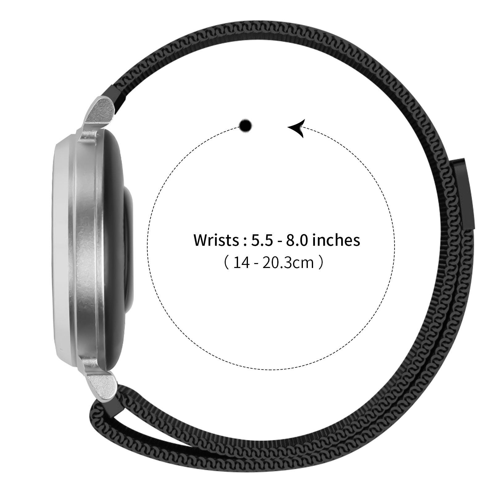 14mm Milanese Loop For Garmin  - огляд і ціна Milanese Loop Magnetic